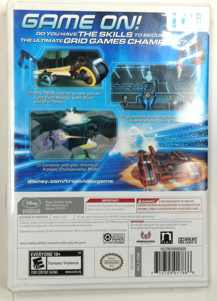 TRON Evolution Battle Grids Wii Video Game Multiplayer - Image 2 of 4