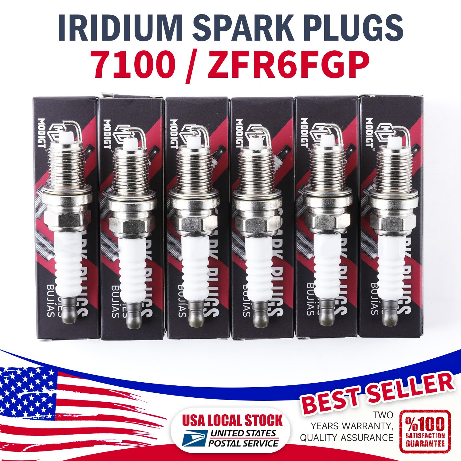 Genuine Quality For NGK 7100 / ZFR6FGP OEM Spark Plug Set 6Pcs, US FREE SHIPPING