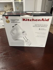 KitchenAid Hand Mixer KHM512WH 5-Speed White ~ NIB