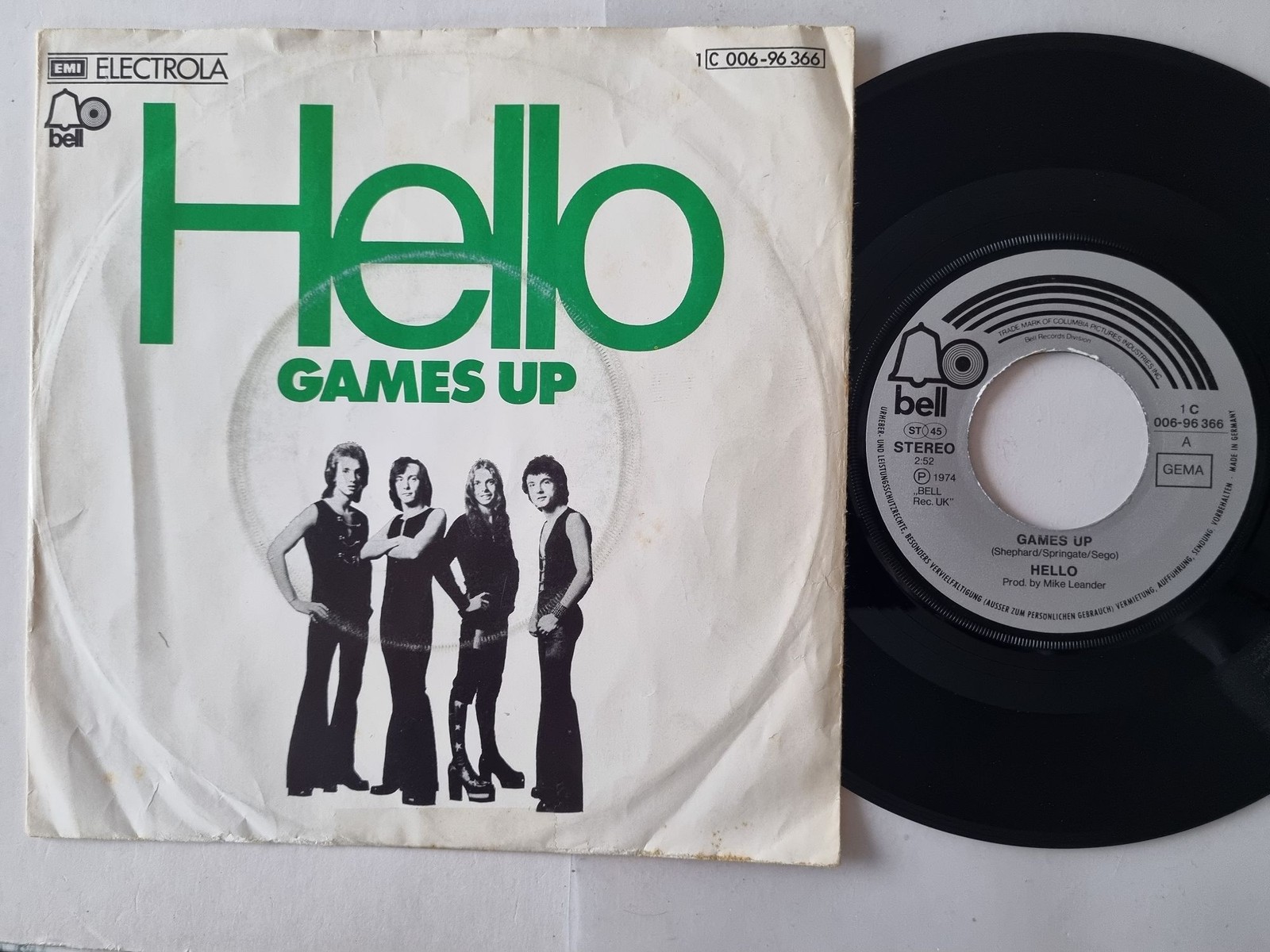 Hello - Games Up 7'' Vinyl Germany