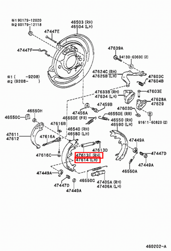 Genuine FJ Cruiser GSJ15 GSJ10 Fortuner GGN155 Parking Hand Brake Shoe Strut - Picture 13 of 20