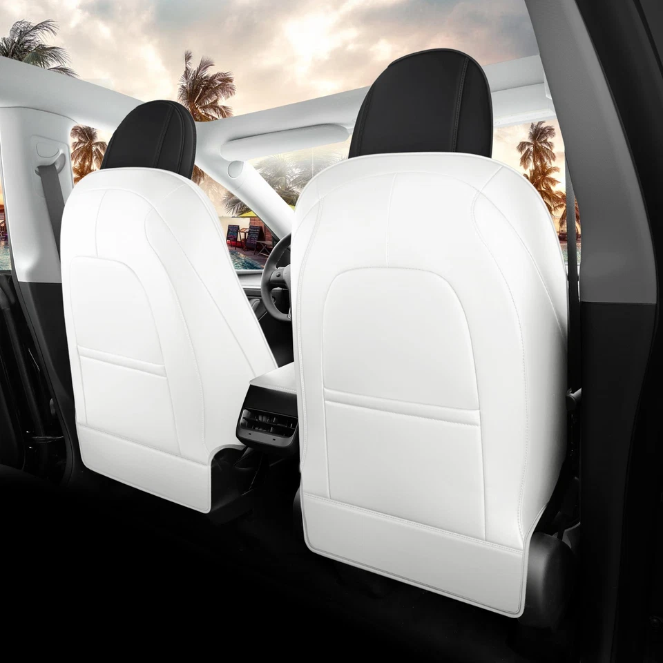 Menifomory for Tesla Model Y Seat Cover 2020-2024 Nappa Leather Seat Covers Foto 3 de 4