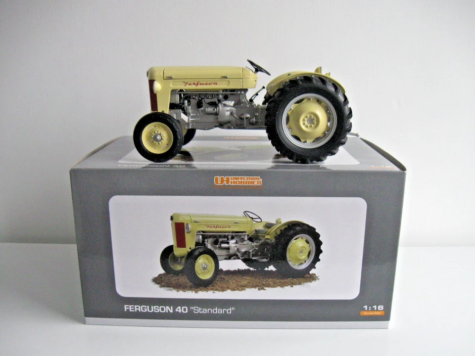 FERGUSON 40 STANDARD UH UNIVERSAL HOBBIES 1:16 SCALE TRACTOR YELLOW RED - Image 2 of 4