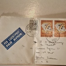 Vintage Belgium mail sent to USA