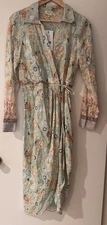 NWT RARE $325 Hemant & Nandita Paisley jacquard Anthropologie Dress Tiana Medium