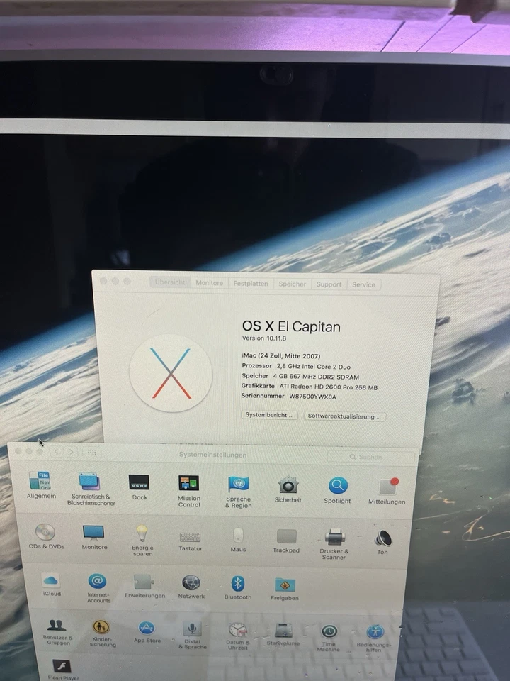 iMac 2007 + Wireless Tastatur 24 Zoll 2,8 GHz Intel Core 2 Duo