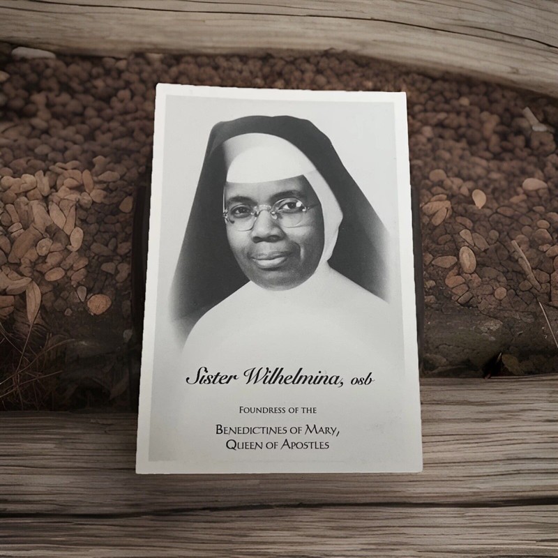Holy Card of Sister Wilhelmina Foundress Of Benedictines Of Mary 3x4”