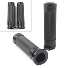 Handlebar Hand Grips For Harley Sportster Dyna Softail Touring Fatboy Black CNC