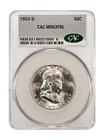 1953-D Franklin Half Dollar CAC MS63FBL