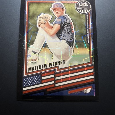 2026 Panini Stars & Stripes Matthew Werner BLACK VELOCITY PRIZM SP #'d 09/39 (M1