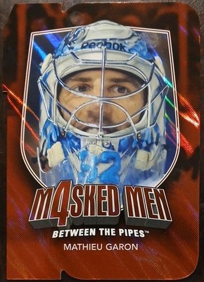 2011 - 2012 ITG Between The Pipes Mathieu Garon Masked Men 4 Ruby Red Hockey