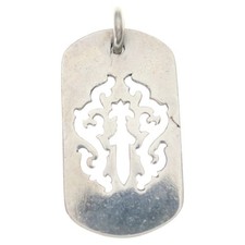 Chrome Hearts Old D Tag LRG DAGGER Vine Cut out Dog Large Pendant Top Used 397e5