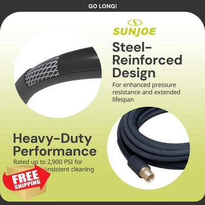 #ad #ad Sun Joe SPX 25HD 25 Ft Pressure Washer Extension Hose M22 15 MM Connectors $44.97