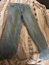 Vintage 70  s Orange Tag Levi 550 Jeans Size 30 32 Light Blue