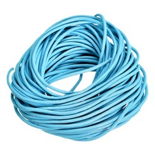 11 Yards 2mm Round Leather Cord Lacing String for DIY Crafts Sky Blue