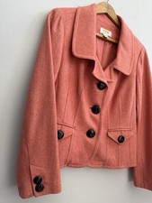 Talbots Petites Wool Blend Blazer Jacket In Salmon Color Women s Sz 6 Pockets