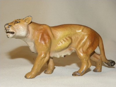 FIGURE COMPOSITION ELASTOLIN LINEOL WILD ANIMAL THE LIONESS CHIALU NB DURSO