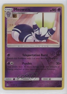Meowstic Reverse Foil Pokémon Sun & Moon Forbidden Light #45