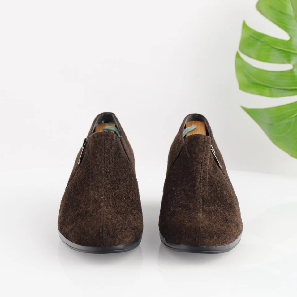 Botín Munro Taylor para mujer talla 10 M marrón leopardo elástico tacón bloque Foto 2 de 4