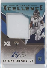 2020 Panini XR Rookie Xcellence Swatches Blue /25 Laviska Shenault Jr Auto RC
