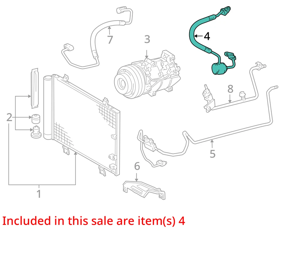 Juego de 2 mangueras de succión de descarga de CA OE 887113a630 para LEXUS GS450H 2007-2011 Foto 4 de 4