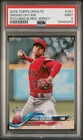 SHOHEI OHTANI 2018 TOPPS PITCHING IN RED JERSEY RC #US1 PSA 9 MINT! DODGERS MVP!