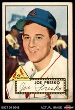 1952 Topps #220 Joe Presko Cardinals 2 - GOOD