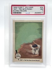 1959 Fleer Ted Williams Ted Williams #34 Fleer Boston Red Sox PSA 7