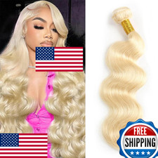 613 Blonde Body Wave Human Hair Bundles 18 Inch 100 Unprocessed Virgin