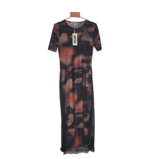 Amylynn Dress M/L NEW Black  Rhinestone Embellished Abstract Mesh Midi RRP £145