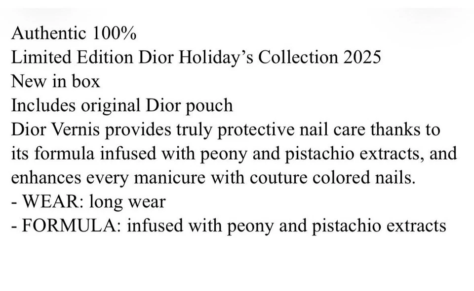 Esmalte de uñas Dior #124 Gold Circus edición limitada vacaciones 2025/nuevo en caja+ bolsa Dior Foto 4 de 4