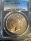 1923-S Peace Dollar $1 ~ San Francisco Mint ~ 90% Silver ~ Circulated Coin