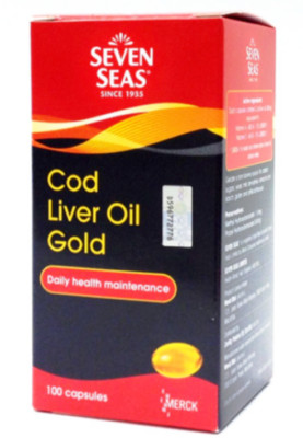 Seven Seas Cod Liver Oil Gold 100's Daily Health Maintenance (NEW)