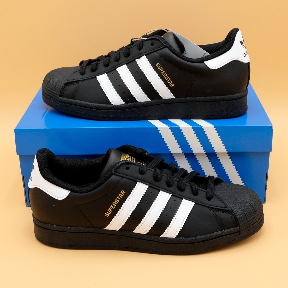 adidas SUPERSTAR ブラック　エナメル Adidas Superstar XLG Shoes IG9777 Core Black White Gold Mens