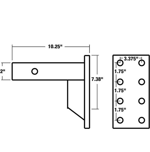 Buyers Products Pm107 Pintle Hook Mount,Gvw 13,000 Lb. - Picture 5 of 8