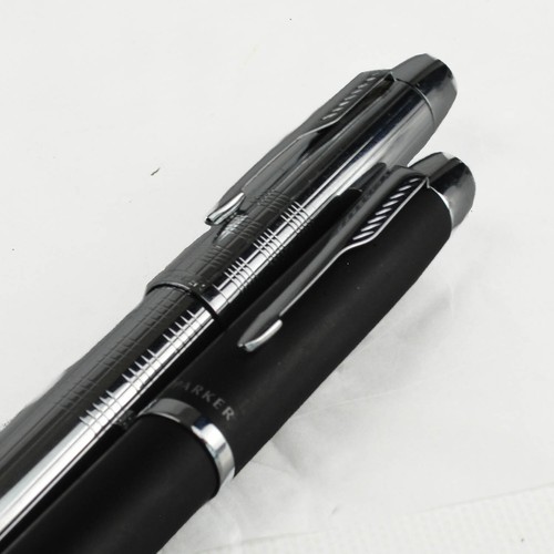 PARKER IL (2 Lot) Fountain & Ball Point Silver Tone & Black  - Afbeelding 1 van 10