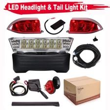 12V Golf Cart Full LED Light Kit w/ Turn Signal Fit for Club Car Precedent 2004+