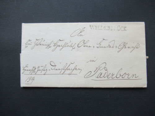 Vorphila Prußen 1825 nachv. Westphelisch L1 Wiedenbruck składany list z treścią! - Zdjęcie 1 z 13
