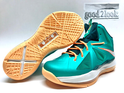 NIKE LEBRON X (GS) MIAMI DOLPHINS SIZE 6.5Y/WOMEN 8 [543564-302