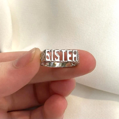 925 Sterling Silver sister gift Ring, Gift for her