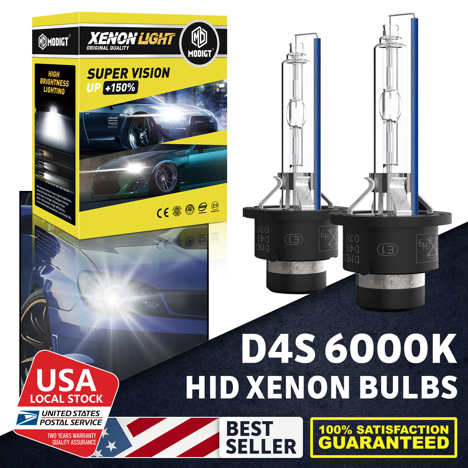 Headlight D4S 6000K HID For Mazda 3 2015-2016 Cold White High or Low Beam US
