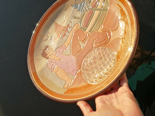 Wandteller Vila Clara Ceramistes Meer Nr.1 ca.34 cm 50 bis 70ern, Spanien - Bild 3 von 13