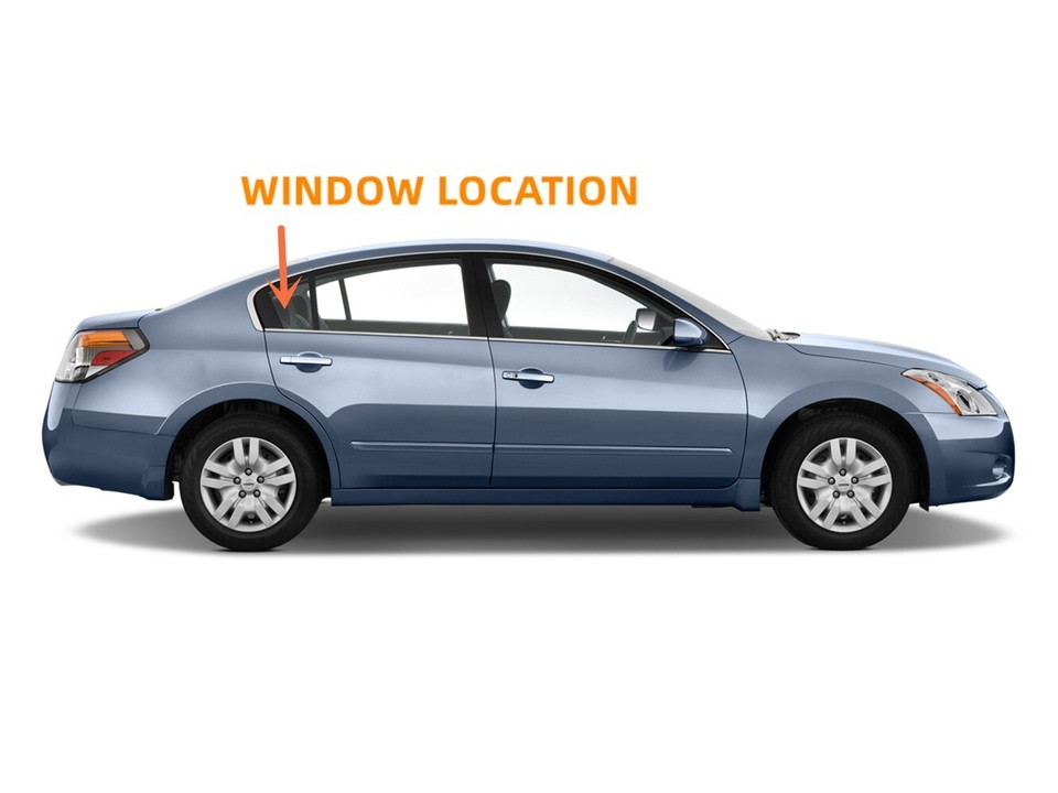 Passenger/Right Side Rear Vent Window Glass For 07-12 Nissan Altima 4DR ...