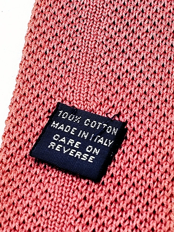 Calcetín tejido vintage Carl Michaels corbata algodón Italia hipster punta cuadrada delgado Foto 4 de 4