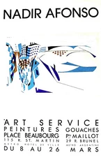 Vintage NADIR AFONSO Rare Original  French Lithograph Art Gallery Exhibit Poster