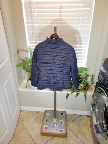 Studio F Blue Puffer Jacket Hoodless Ladies Size 10 - Picture 3 of 3