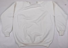 Vintage 1980s/1990s Hanes Her Way 50/50 White USA Made Raglan Sweater Size MED