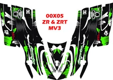 ARCTIC CAT ZR PROCROSS PROCLIMB SNOWMOBILE GRAPHICS KIT 12-18,  MV3 GREEN  BASIC