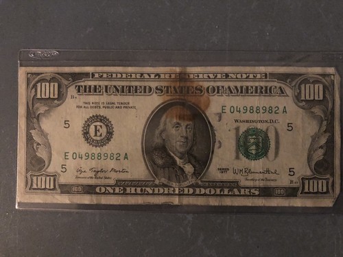 1977 One Hundred Dollar Bill Richmond $100