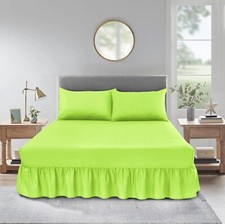 Image of Percale Fitted Valance Sheet Non Iron Sheets Single Double King Super King Sizes